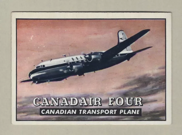 1952 Topps Wings Friend Or Foe #178 Canadair Four  Exnm