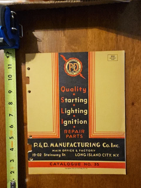 P & D Ignition Parts Manufacturing Co 1935 #35 Long Island New York Rare Old