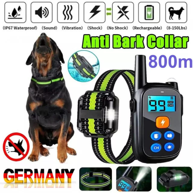 2600FT Remote Electric Dog Training Collar Shock Anti Bark Rechargeable Halsband