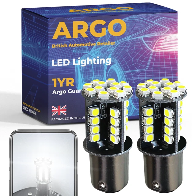 Argo 2x LED Sidelight Bulbs For Range Rover L322 2002-2012 – Error Free, Xenon White, 501/W5W