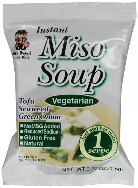 Miyasaka Freeze Dried Vegetarian Miso Soup 0.27 Oz Gluten Free No MSG Natural