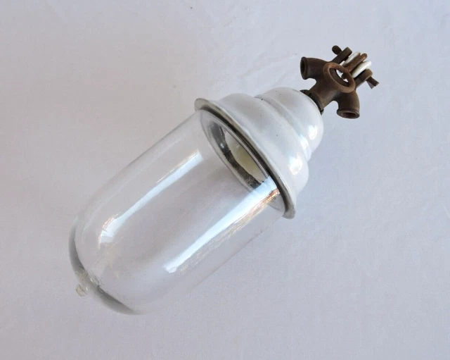 alte Deckenlampe Lampe Glaskolben Art Deco Bauhaus Sockel Email Siemens ~1930 alte Deckenlampe Lampe Glaskolben Art Deco Bauhaus Sockel Email Siemens ~1930