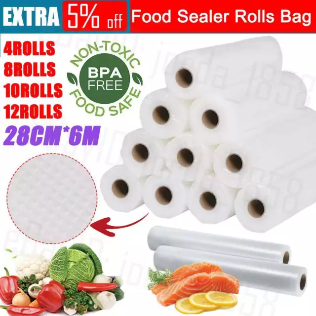 Vacuum sealer rolls 28cm Cryovac Food Storage Vacuum Seal Bags Heat Commercial