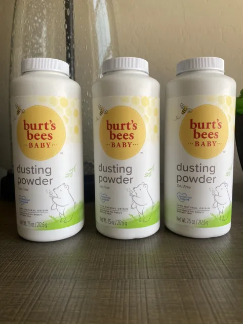 Burt's Bees Baby Dusting Powder ~ 7.5 oz ~ Lot of 3 ~ NEW & SEALED
