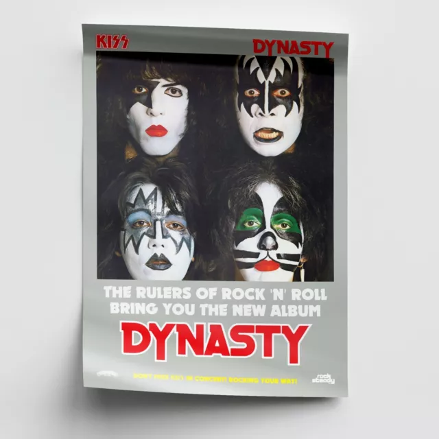 KISS Band Dynasty Vinyl Album A3 A1 Poster Destroyer Love Gun Hotter Than Hell 3