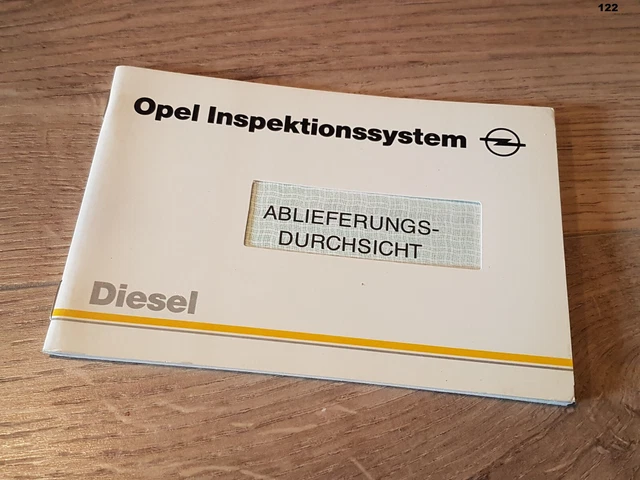 NUOVO libretto assegni diesel libretto di servizio 1988 bianco omega cadetto ascona c corsa a