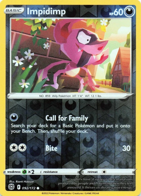 impidimp pokemon card value [Reverse Holo] #94 Prices | Stellar Crown Gx2 / None / 1 Artist Impidimp Pokemon TCG Card 176/264
