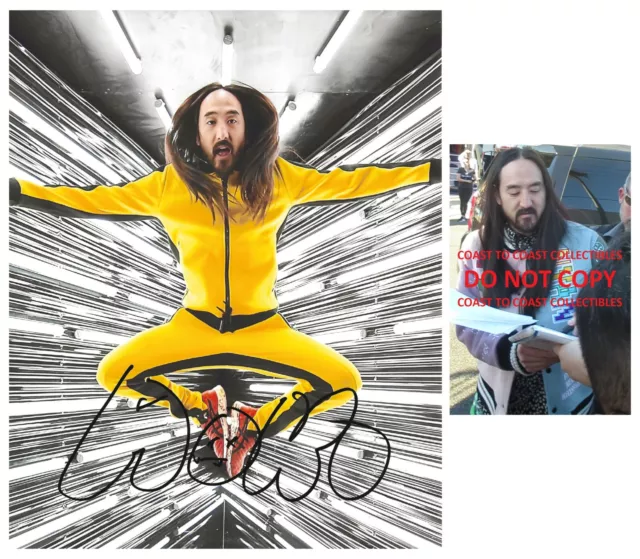 DJ Steve Aoki EDM Music Producer signed 8x10 Photo COA Proof autographed..