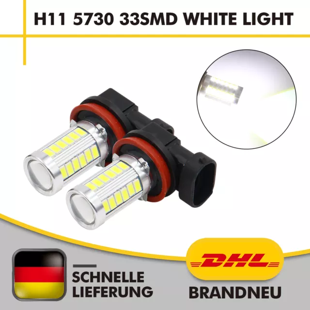 2X H8/H9/H11 80W LED Scheinwerfer Birne Fern-/Abblendlicht VS Xenon Halogen