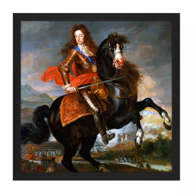 Anonymous Portrait King William III England Painting Square Framed Wall Art