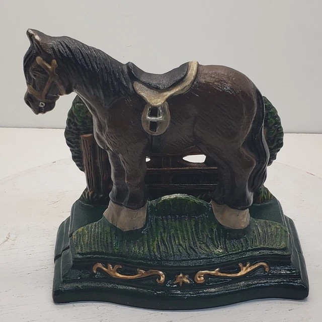 Cast Iron Horse Napkin/Letter Holder County Farm Barnyard Decor