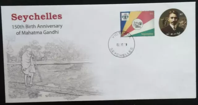Seychelles Mahatma Gandhi 150th Anniversary First Day Cover 2019--ZZIAA