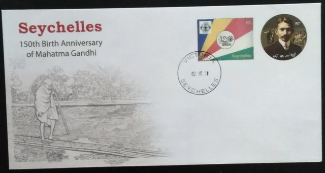 Seychelles Mahatma Gandhi 150th Anniversary First Day Cover 2019-ZZIAA