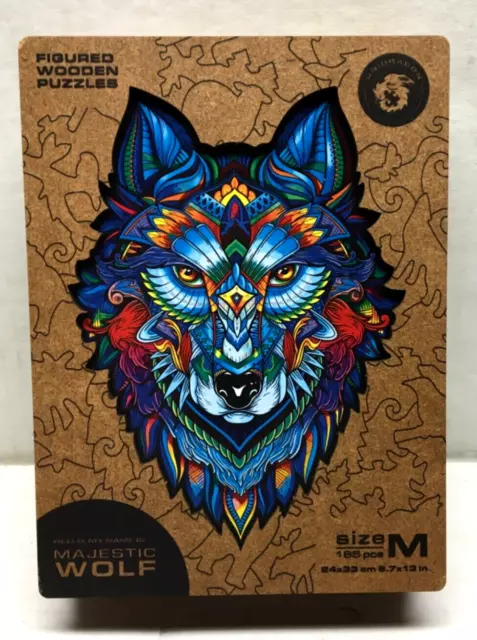 Unidragon Wooden Jigsaw Puzzles "Majestic Wolf" Wooden Puzzles for Adults - M