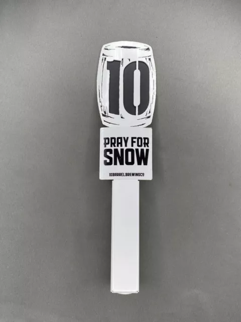 10 BARREL BREWING PRAY FOR SNOW WINTER ALE METAL BEER TAP HANDLE Marker Knob 12”