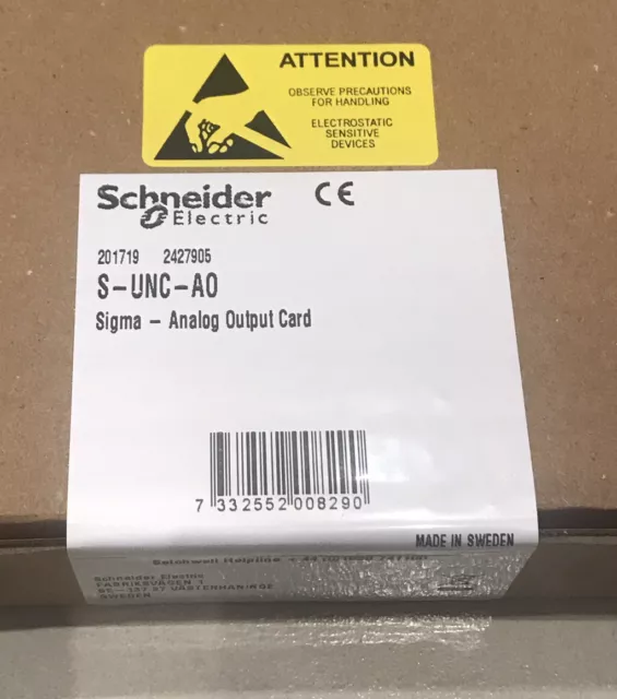 SCHNEIDER ELECTRIC S-UNC-AO Analog Output  Card Sigma Satchwell Brand New In Box 2