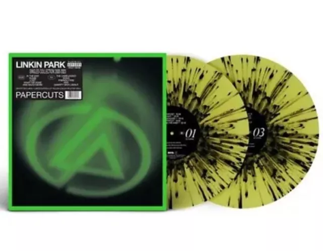 Linkin Park - Papercuts Exclusive YELLOW & BLACK SPLATTER LP Vinyl PRESALE