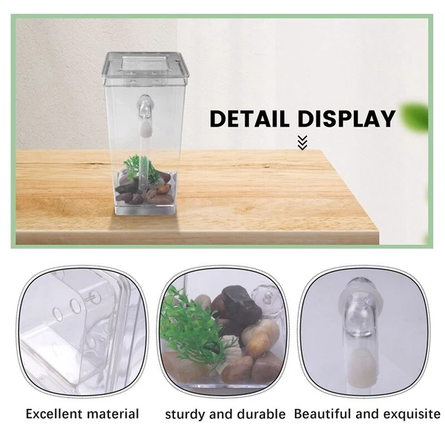 LED Fish Tank Aquarium Self Cleaning Fish Tank Bowl Convenient Desk Aquariu V3W5 2