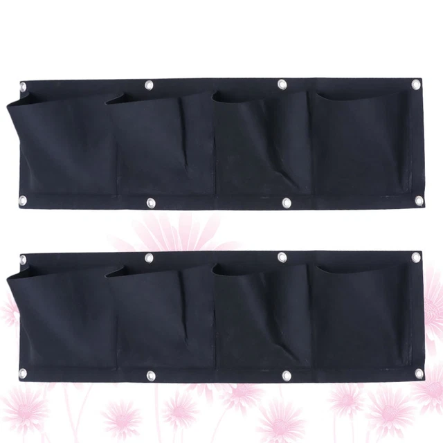 2 Pcs Fabric Plant Pots Hanging Indoor Planters Hanging Flower Pots Indoor Felt 2