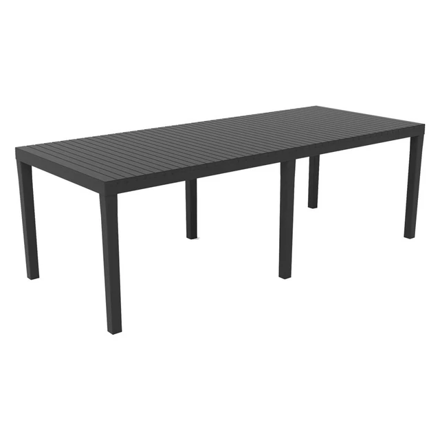 Tavolino Ovale Impilabile IPAE-PROGARDEN - Antracite, Polipropilene, 49x76x43 Cm, 100% Made In Italy