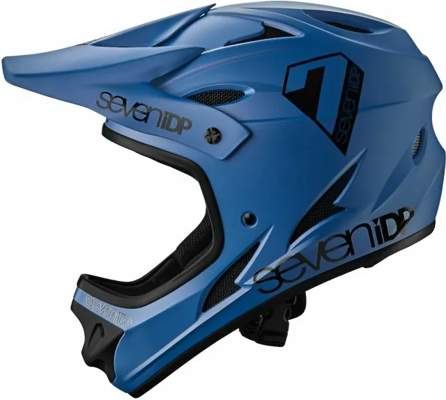 7 iDP M1 Helm Diesel blau - Mountainbike Vollgesicht BMX MTB Sieben Schutz