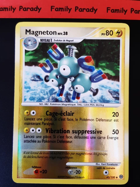 80pv 43/100 Pokemon Card Diamond & Pearl Tempet REVERSE MAGNET NEW FR