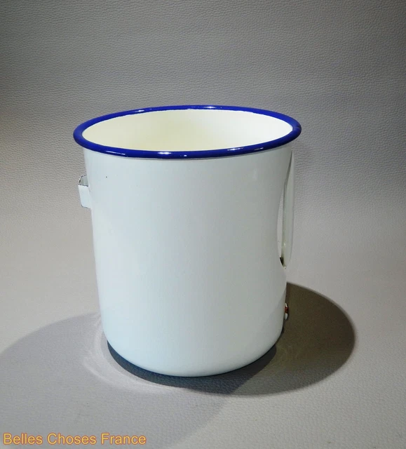 Gamelle / Tasse Émaillée Vintage - Bleu Turquoise - Sans Marque - Occasion