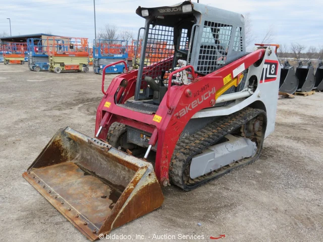 2017 Takeuchi TL8 Skid Steer Crawler Track Loader Aux Hydraulics Tractor bidadoo