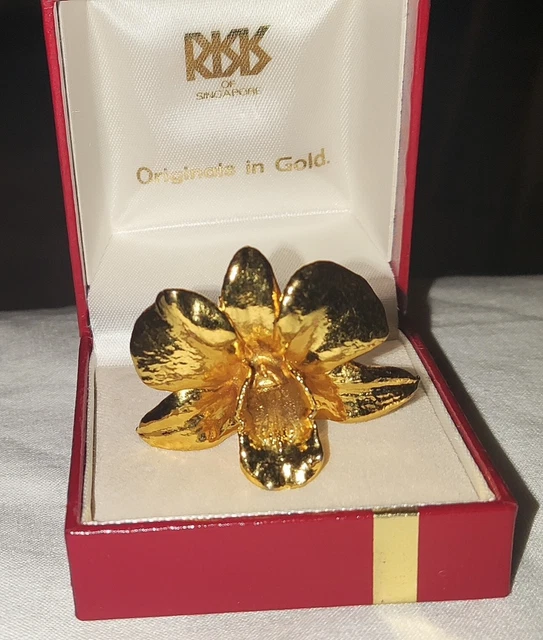 Broche Élégante Orchidée Pour Femme Fleur Bifurquer Cristal
