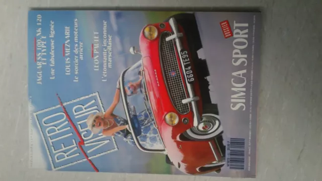 revue automobile ancienne RETROVISEUR N°60 aout 1993:SIMCA SPORT/JAGUAR/PAULET