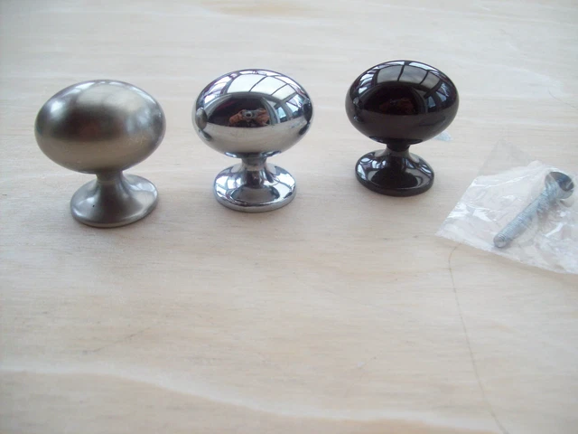 1 x OVAL CABINET CUPBOARD DRAWER KITCHEN DOOR OVAL KNOBS