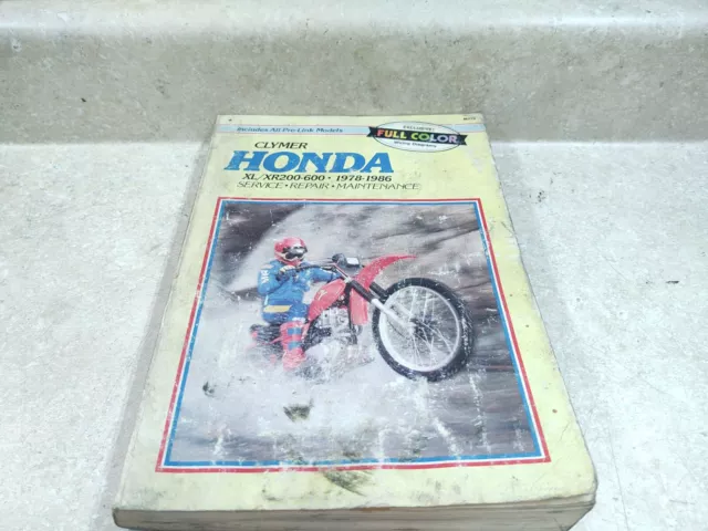 Honda XL250 XR200 XR250 XL500 XR500 XL600 CLYMER Service Repair Manual 1978-1986