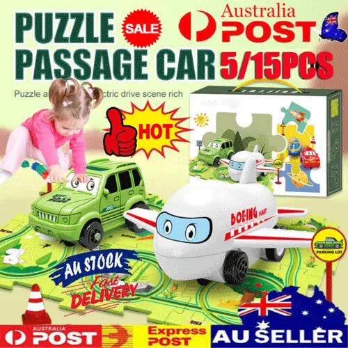 5/15x DIY Car Track Puzzle Play Set Preschool Educational Montessori Toy 2023 JC