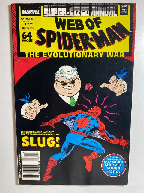 Marvel Comics Web Of Spider-Man Annual Vol.1 #4 (1988) Barcode Variant Vf Comic
