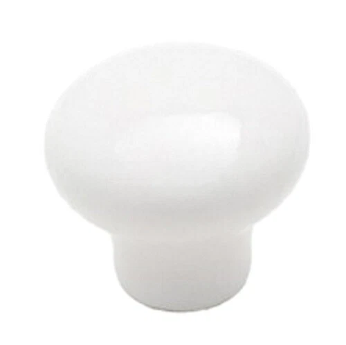 Amerock BP70634-30 White 1" Round Mushroom Ceramic Cabinet Knob Pulls