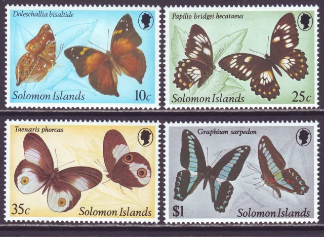 Solomon Islands 1980 SC 431-434 MNH Set Butterfly