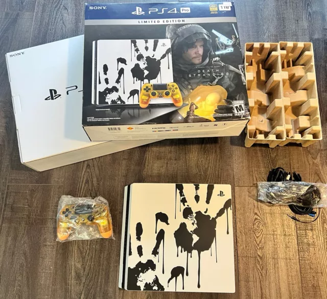 Sony PlayStation 4 PS4 PRO 1TB SSD DEATH STRANDING LIMITED EDITION CIB  Excellent
