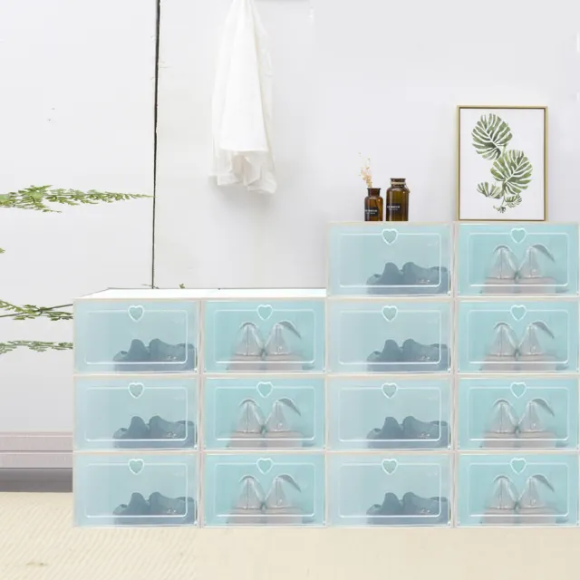 20 Schuhboxen stapelbar Schuhaufbewahrung Box Kunststoff Schuhkarton transparent
