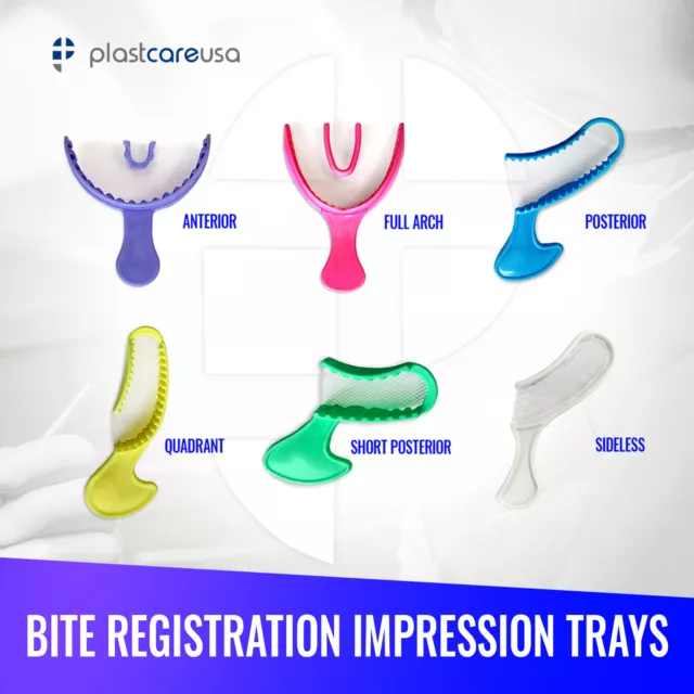 Dental Impression Bite Registration Triple Trays Mold (Choose Size & Quantity)