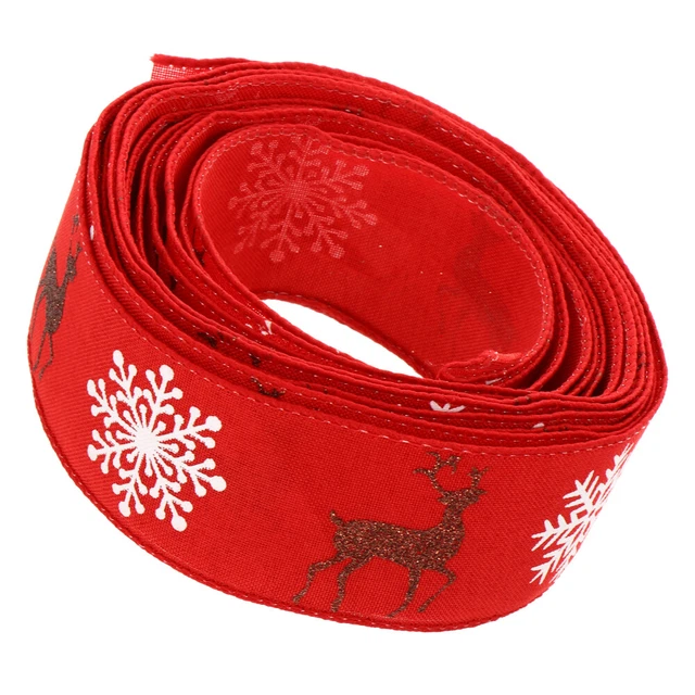 1 Rolle Weihnachten Schneeflocke gedruckt Band für Geschenkverpackung