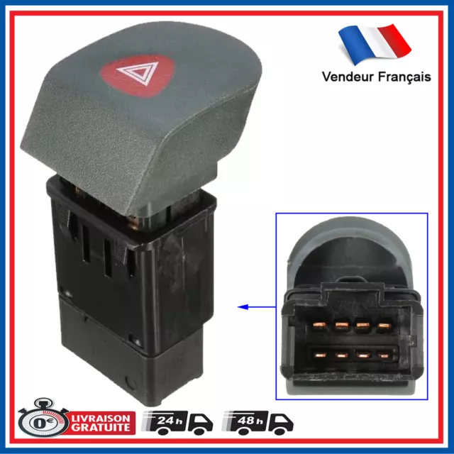 Interrupteur bouton de warning feux de detresse pour RENAULT KANGOO 7700308821