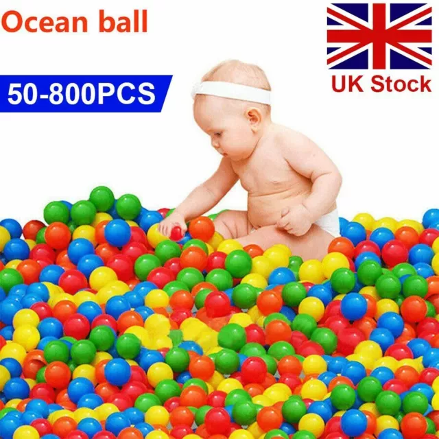 50-800x Soft Plastic Ocean Balls Children Pit Kids Colourful Toys Play Pool Ball