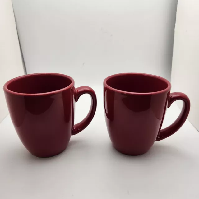 Corelle Coordinates Stoneware Red Cups Mugs Coffee Tea