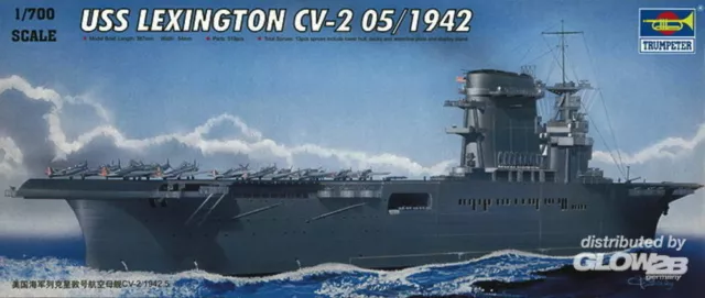 Trumpeter: USS Lexington CV-2 05/1942 mit Flugzeugen und Wasserfläche!!!! in 1:7