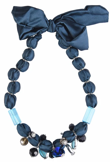 Boho Stoff Halskette Textil Kette Choker Bead Statement Kette Handarbeit Collier Boho Stoff Halskette Textil Kette Choker Bead Statement Kette Handarbeit Collier