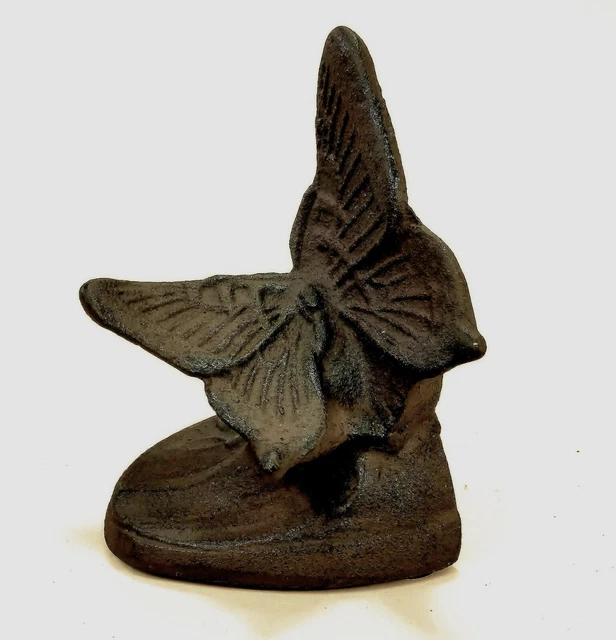 Cast Iron Butterfly Door Stop Paperweight Heavy Vintage Look