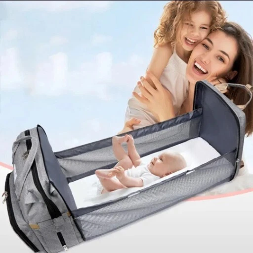 Waterproof 3 in 1 Baby Diaper Bag Backpack with Bassinet Changing Station Travel
