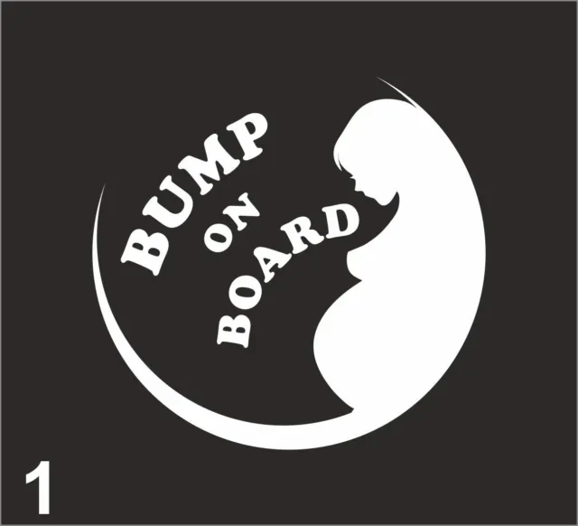 BUMP ON BOARD STICKER / Baby Child Window Car Sign Decal Sticker