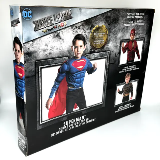 Costume Ufficiale Rubini Bambini Ragazzi Superman Deluxe DC Justice League Batman 4-6 3