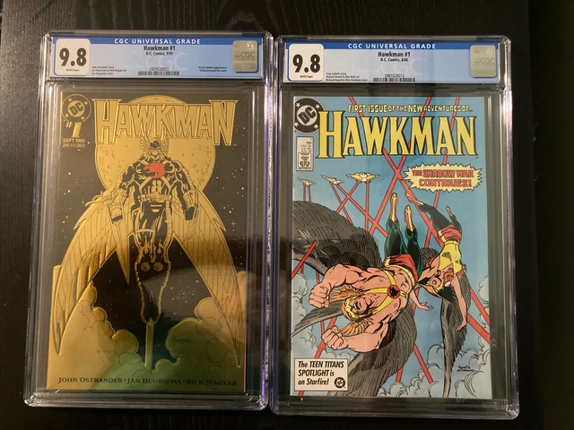 Hawkman #1 DC 1986 1993 Lot CGC 9.8 WHITE PAGES. Both Are Included. Black Adam